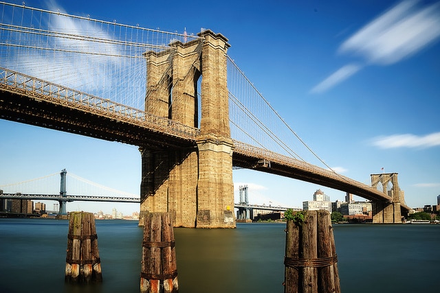 Midday Long Exposure, Brooklyn Bridge, New York City